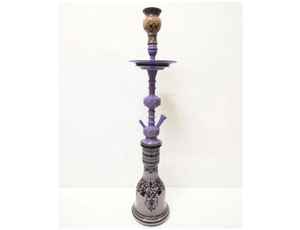 ผู้จำหน่ายแบบมืออาชีพของอียิปต์แจกันมอระกู่สีม่วงอาหรับทาสีด้วยมือแก้วสำหรับผู้ซื้อจำนวนมาก - Product Image 3