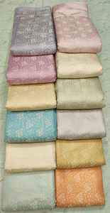 Traditional Jacquard Brocade Fabric Woven Satin Printed Satin with Metallic Thread Accents <b>for</b> Banarasi Sarees Lehengas Jackets - Product Image 4