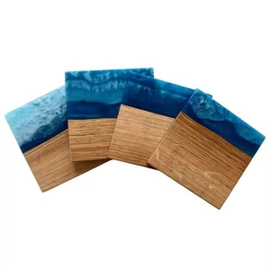 Posavasos duradero de madera y resina hecho a mano para uso multiusos en bar, decoración de Mesa para el hogar, estilo de vida de cocina, artículo para servir - Product Image 1