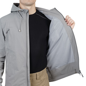 Veste coupe-vent à capuche pour homme VENTUS (Niveau 5) - Imperméable et coupe-vent, respirante, en Spandex/Nylon, style vêtements de travail - Product Image 5