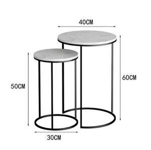 Modern Luxury White Marble Top <b>Round</b> Metal Coffee <b>Table</b> for Home Use Living Room Furniture - Product Image 1