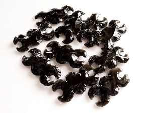 Obsidiana negra Doble Luna Cristal Briolette Suelto Facetado Piedra preciosa Colgante Media Luna Talla Luna Forma Piedra Encantos Curación - Product Image 4