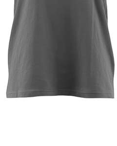 T-shirt uni en coton gris pour femmes, col ras du cou, manches courtes, doux, respirant, décontracté, basique, logo personnalisé OEM - Product Image 6