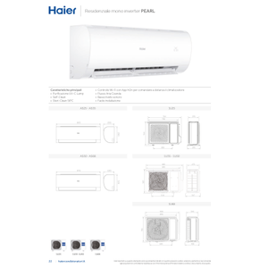 Climatiseur double split Haier Pearl Inverter R32 2U50S2SM1FA-3 A++ 18 000 BTU + 18 000 BTU avec contrôle Wi-Fi - Product Image 2