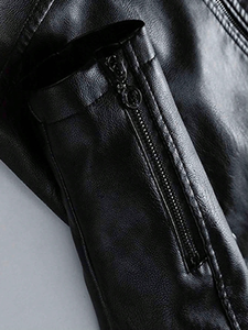 Chaqueta de hombre personalizada hecha de piel de becerro, nuevo producto, chaqueta de cuero para hombre con logo personalizado impreso, chaqueta de diseño elegante. - Product Image 6