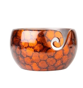 Bol de rangement en fil de bois de hêtre fait à la main pour tricoter crochet couture grand porte-fil meilleur cadeau de noël - Product Image 3