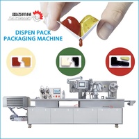 Machine d'emballage sous blister à double chambre pour liquides, sauces, confitures, miel, chocolat, huile, crème, yaourt