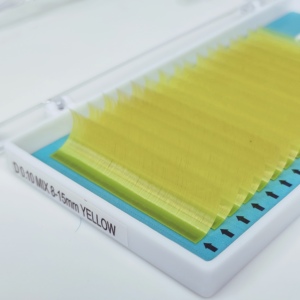 Usine personnalisée 0.07mm C D Curl Extensions de cils colorés 0.15mm Classic Lash Private Label Extensions de cils brun foncé - Product Image 4