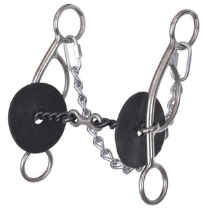 Bocado de Brida TOUGH TACK de Acero Inoxidable con Anillo en D y Boquilla de Rodillo de Cobre para Caballos - Product Image 2