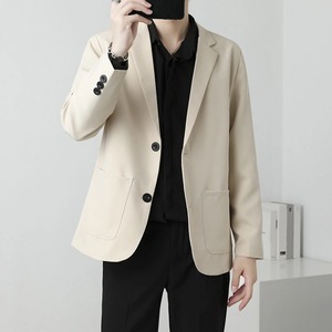 Chaqueta Blazer Casual de Negocios para Hombre, Estilo Informal, Entallada, Cruzada, para Otoño e Invierno, Trajes Holgados para Correr - Product Image 2