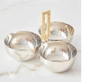 Bol de service brillant avec branche dorée pour l'intérieur de la maison, les hôtels de mariage et les décors de restaurant, les cadeaux de pendaison de crémaillère - Product Image 6