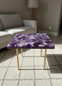 Table de luxe en résine d'agate polie artisanale avec motif floral religieux pour la décoration intérieure - Product Image 2