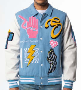 OEM personalizado de los hombres de béisbol Vintage Bomber chaqueta Chenille Bordado de lana de tela Letterman Universidad estilo único Varsity chaqueta - Product Image 2