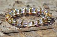 Bracelet perlé en quartz Aura Angélique véritable, qualité AAA, rond, arc-en-ciel, pierre précieuse, ajustable, extensible, cristal de guérison, cadeau