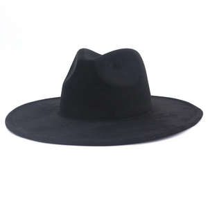 Fashion Polyester Fedora <b>Hat</b> for Women Men Classic Character Casual <b>Flat</b> Wide Brim Jazz <b>Cap</b> - Product Image 1