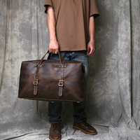 Sac de voyage fourre-tout en cuir véritable grande capacité, imprimé lettres, style personnalisé, sac à bandoulière de luxe de créateur, unisexe, imperméable