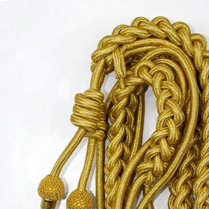Cordón de Seda Aiguillette 100% Algodón, Cordón para Hombro de Vestido con Puntas de Latón Plateado, Cordones Personalizados de Alta Calidad - Product Image 4