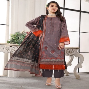 Dr Haris Designer Suits on Lawn Fabric Daily Wears Shalwar Kameez for Pakistan & India Volume Pehnawni Collection - Product Image 3