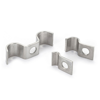 Collier de serrage robuste en acier inoxydable pour tuyau ondulé, clip de fixation pour treillis métallique, collier de serrage durable pour tube ondulé, attache en U pour tube
