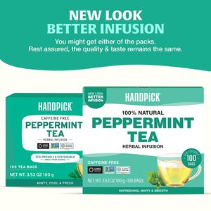 แฮนด์พิค ชาเปปเปอร์มินต์ ชาแบบซองรักษ์โลก - 100 ซอง - Product Image 3