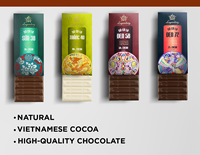 Boîte à chocolat foncée toute petite, 20 pièces, fabriquée au vietnam, haute qualité, pour cadeau et relaxation, travailler à la maison