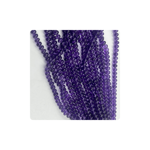 Alta calidad, hebra de 14 pulgadas, amatista rosa, piedras preciosas de cristal Premium, forma de Rondelle suave, venta al por mayor, fabricación de joyas de terceros - Product Image 3