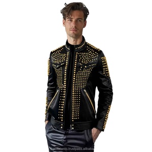 New Arrival Full Zipper Fashion <b>Leather</b> <b>Jackets</b> for <b>Men</b> Plain Dyed Solid Color Custom Made <b>Men</b> Fashion <b>Leather</b> <b>Jackets</b> - Product Image 4