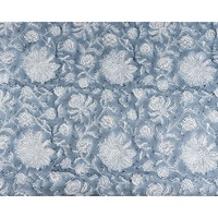 Forefair — housse de coussin décorative en coton, vêtements pour femmes, à imprimé floral, bleu, bloc à main, couture et course, 100%