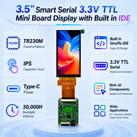 Pantalla HMI de 3.5 Pulgadas 340X800 3.3VTTL, Modo de Comunicación Serial, Pantalla LCD TFT Inteligente IPS para Dispositivos Industriales y Móviles
