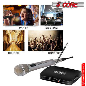5Core <b>Wireless</b> <b>Microphone</b> Dual Function <b>Wireless</b> - Wired <b>Microphone</b> Microfono Inalambrico - Product Image 6