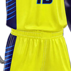 Ensemble de maillots de basket-ball conçus sur mesure, col en V de qualité supérieure avec pantalon imprimé, kit d'équipe personnalisé par sublimation du Pakistan - Product Image 4