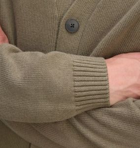 Suéteres tipo cárdigan para hombre, cárdigan, suéter tejido, camisa de punto, hombros caídos, sin cuello, invierno, grueso, térmico, cálido - Product Image 4