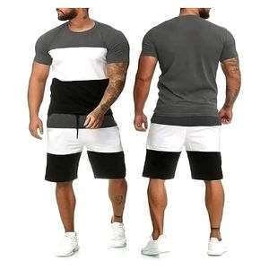 Personalizar Casual deportes hombres Twin conjuntos de dos piezas hombres pantalones cortos gimnasio verano conjunto 2022 verano gran oferta hombres ropa conjuntos cortos 2025 - Product Image 3