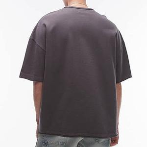 เสื้อยืดคอกลมคุณภาพสูงสำหรับผู้ชายเสื้อยืดฮิปฮอปโอเวอร์ไซส์ออกแบบได้เองฤดูร้อน - Product Image 6