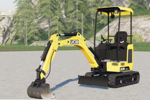 Mini-excavatrice compacte sur chenilles jaune JCB EX363 avec hydraulique auxiliaire, moteur Yanmar, forte puissance de creusement pour la construction agricole - Product Image 3
