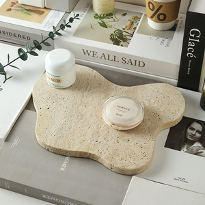 แท่นโชว์หินอ่อน Travertine สำหรับงานแสดงสินค้าและกิจกรรมต่างๆ สำหรับตกแต่งโต๊ะ - Product Image 1