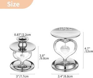 Portavelas de plata para velas cónicas de pilar de metal - Product Image 3