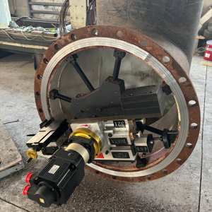 เครื่องเจียรหน้าแปลนแบบพกพาพร้อมมอเตอร์ 220V 1.5kW สำหรับงานเจียรร่องซีลหน้าแปลนนอกสถานที่ ซ่อมบำรุงท่อ - Product Image 3