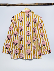 Ensemble de pyjama de nuit pour femmes, en coton premium rayé, taille élastique, été/hiver, respirant, vêtements de détente, vêtements de nuit - Product Image 4