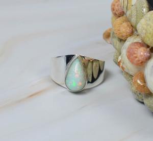 เครื่องประดับอัญมณีโอปอลเอธิโอเปีย 925 เงินสเตอร์ลิงอัญมณีแหวนหรูหราหินธรรมชาติเครื่องประดับทําด้วยมือเดือนตุลาคม Birthstone - Product Image 3