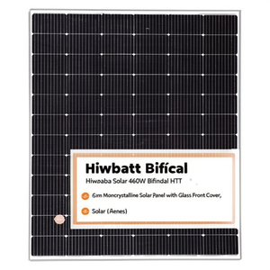 Panel Solar Monocristalino Bifacial HJT de 460W Hiwatt con Cubierta Frontal de Vidrio - Product Image 2