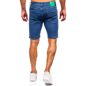 2025 haut de gamme hommes décontracté ourlet Denim Shorts Street Style coupe ample court avec marque privée à vendre - Product Image 4