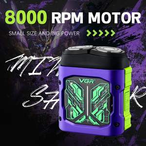 Mini rasoir électrique portable pour hommes, rechargeable par USB, lames rotatives doubles, étanche IPX7, rasoir de voyage pour le rasage du visage, RV - Product Image 4