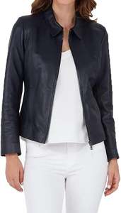 Chaqueta de cuero para mujer/chaqueta de cuero genuino para mujer/chaqueta de cuero de mujer de longitud corta para mujer - Product Image 6