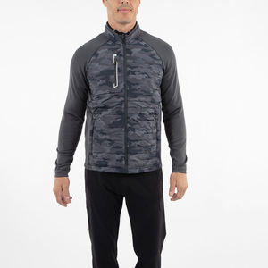 Chaqueta híbrida con cuello levantado y paneles de alta calidad con mangas largas para hombre Logotipo frontal Estampado personalizado relleno de fibra de poliéster - Product Image 1