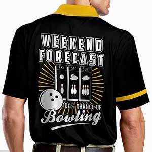 Vente en gros Design Sublimation Impression 100% Polyester Bowling Jersey Graphique Coton Streetwear Chemise de Bowling à manches courtes - Product Image 5