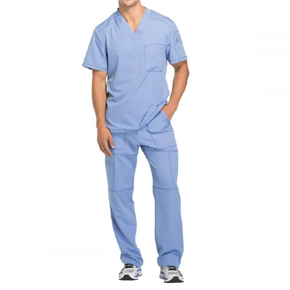 Uniformes de Hospital con cuello en V, conjuntos de uniforme médico de enfermería, manga corta, conjunto Exfoliante para enfermeras, gran oferta