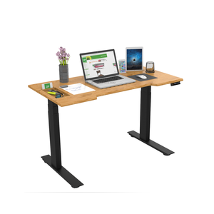 TECHDESK PRO WOOD Adjustable Standing <b>Computer</b> <b>Desk</b> for Home Living Room and School Metal & Wood Material - Product Image 1