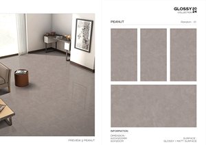 Carreaux de porcelaine mats modernes de luxe 600x1200mm Carreaux de sol muraux intérieurs et extérieurs anti-dérapants classiques Finition polie pour salles de bains - Product Image 5