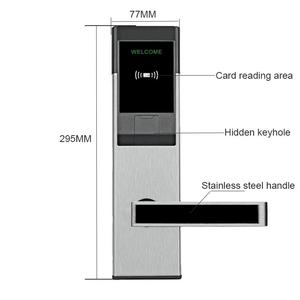 Ücretsiz Otel Yönetim Yazılımı Ofis Dairesi Akıllı Kilit Otel Odası Akıllı RFID Kartlı Kapı Kilidi ve Kart Okuyucu - Product Image 5